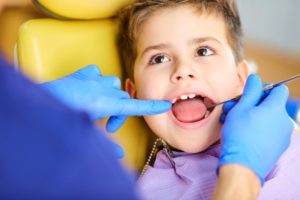 boy in dentist chair