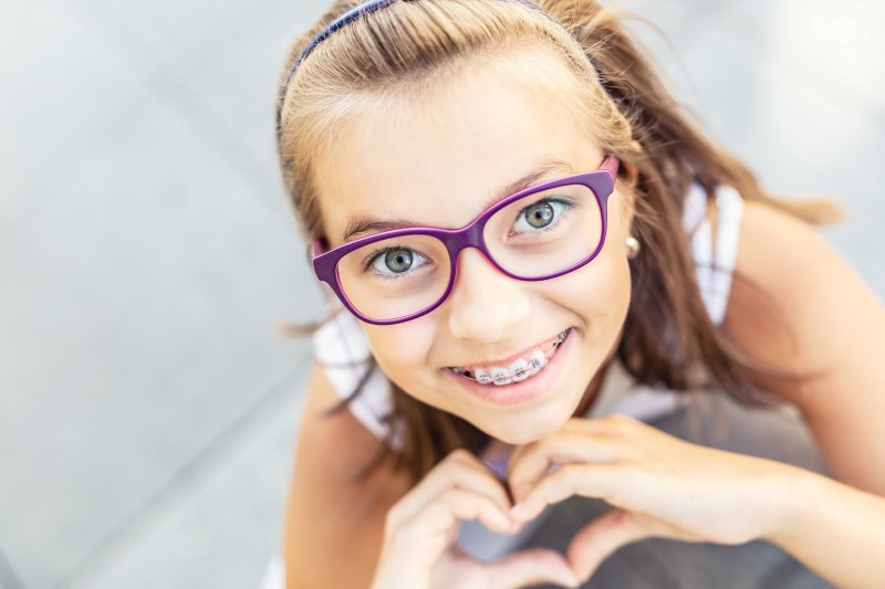 a girl with phase 1 orthodontics in Glenpool